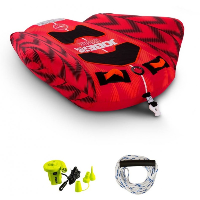 Tubo Trainabile Wow Watersports Ultra Soft Top 2 Posti - Wild Wake, 193x157,5 Cm, Gonfiabile Per Barche, Design Palme Tropicali